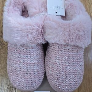 LC LAUREN CONRAD BRAND WOMEN'S SLIP-ON PINK SLIPPERS SIZE MEDIUM 7-8